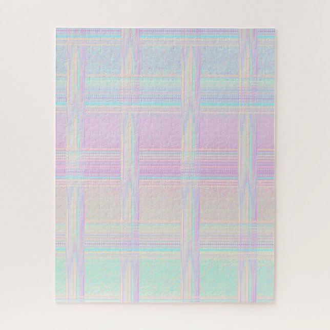 Puzzle Arc-en-ciel pastel holographique scintillant (Vertical)