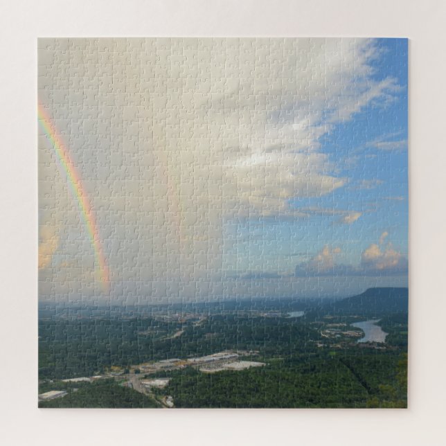 Puzzle Arc en ciel sur Chattanooga, Tennessee - 20x20 pou (Vertical)