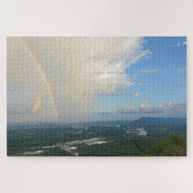 Puzzle Arc en ciel sur Chattanooga, Tennessee - 20x30 pou (Horizontal)