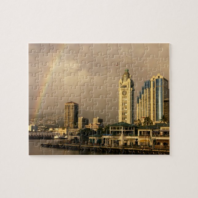 Puzzle Arc-en-ciel sur Honolulu, Hawaii, États-Unis 2 (Horizontal)