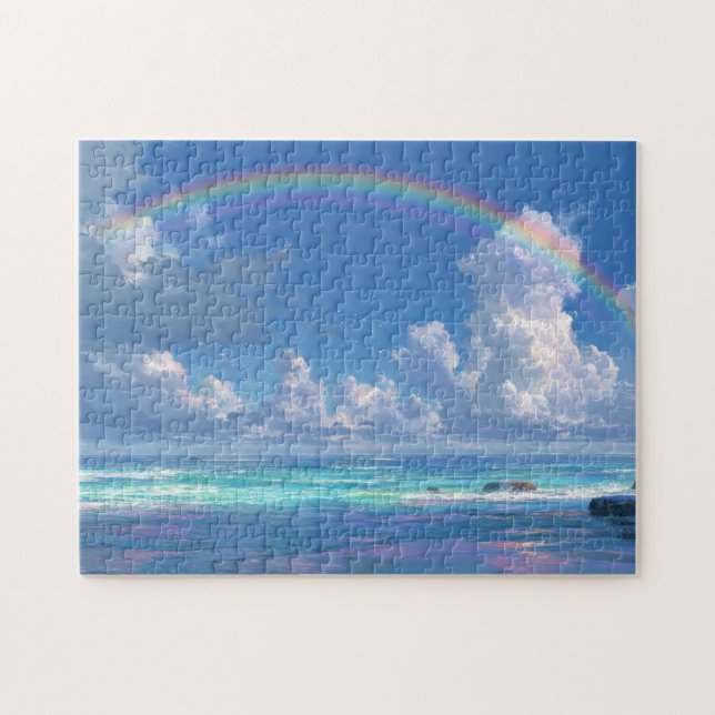 Puzzle Arc-en-ciel sur l'océan (Horizontal)