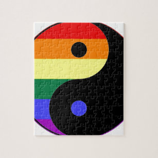 Puzzle Arc-en-ciel Yin et Yang - couleurs d'arc-en-ciel