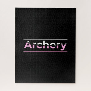 Puzzle Archery Minimalist Modern Art - Pink Arch