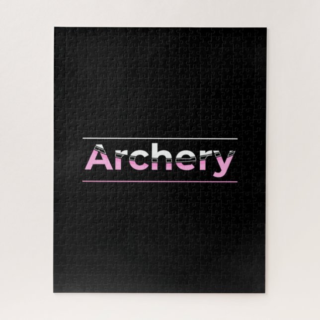Puzzle Archery Minimalist Modern Art - Pink Arch (Vertical)