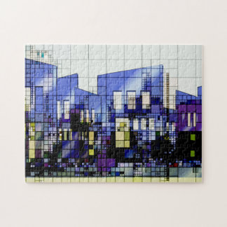 Puzzle Architecture Abstraite City Scape Blues