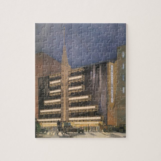 Puzzle Architecture Art Déco vintage, bâtiment à NYC (Vertical)