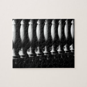 Puzzle Architecture en noir et blanc