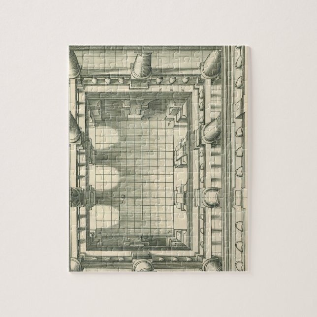 Puzzle Architecture vintage, Atrium Courtyard Perspective (Vertical)