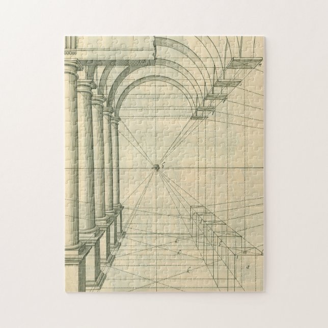 Puzzle Architecture vintage, Perspective Colonnes Arches (Vertical)