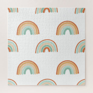 Puzzle Arcs-en-ciel dessinés à la main : motif pastel san