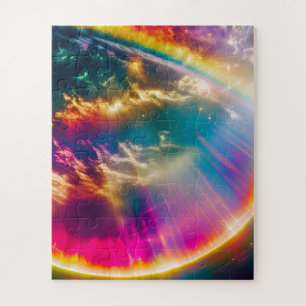Puzzle Arcs-en-ciel Lumière des nuages dans le ciel étoil