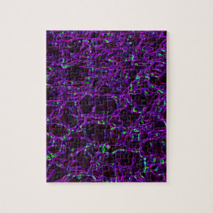 Puzzle Arête noire violette brillante Mystère Fractée Art