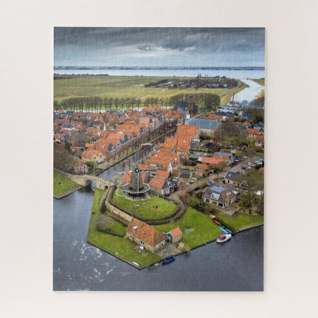 Puzzle Arial photo Friesland The Pays-Bas (Vertical)