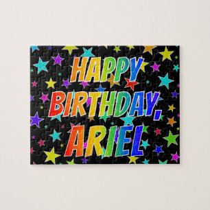 Puzzle "ARIEL" Prénom, Amusant "HEUREUX ANNIVERSAIRE"