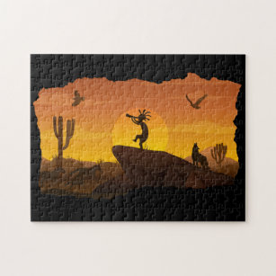 Puzzle Arizona Desert Sunset Kokopelli