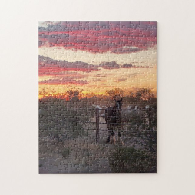 Puzzle Arizona Sunset Horse (Vertical)