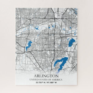 Puzzle Arlington Texas USA City Plan de la ville