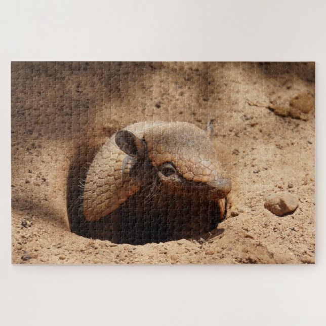 Puzzle Armadillo Dans Un Trou Dit Bonjour (Horizontal)