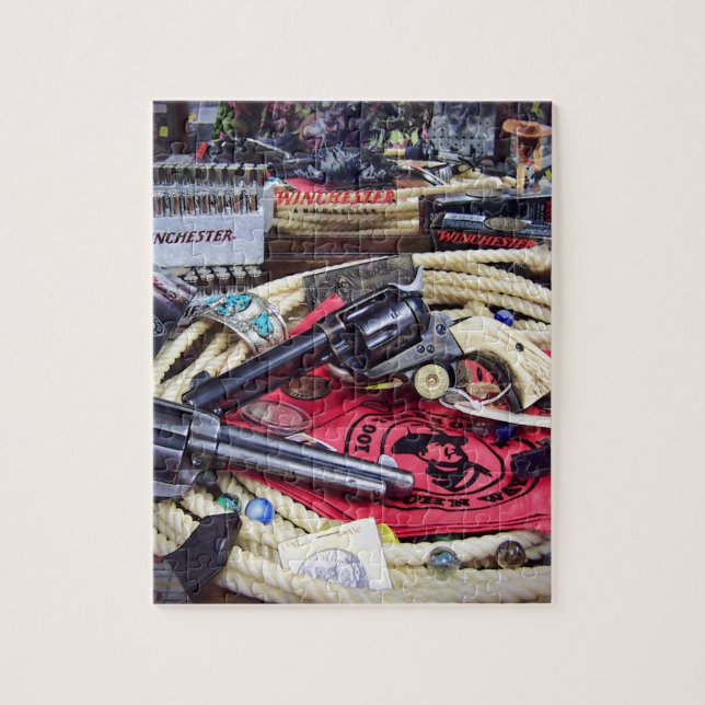 Puzzle Armes à feu et objet de collection de cowboy (Vertical)