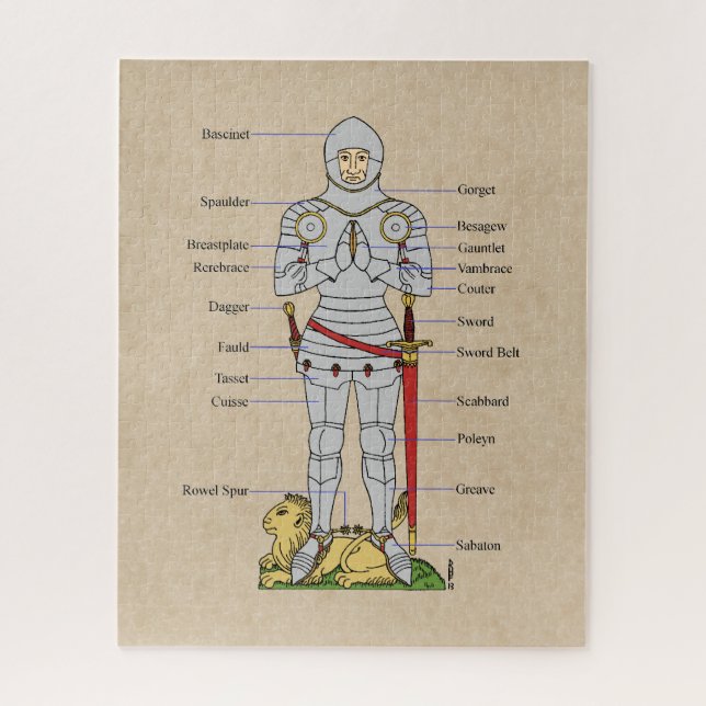 Puzzle Armure de plaque médiévale Circa 1430 (Vertical)