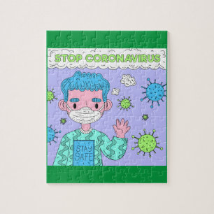 Puzzle Arrêter Corona Restez en sécurité