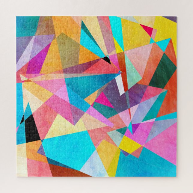 Puzzle Arrière - plan d'aquarelle géométrique couleur Abs (Vertical)