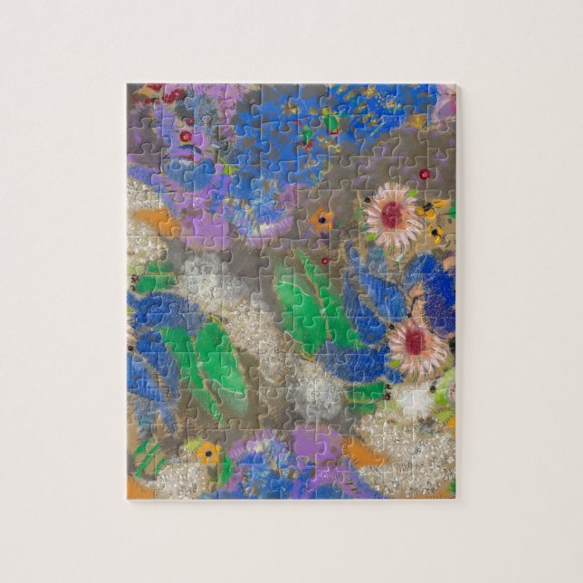 Puzzle Arrière - plan de fleurs abstrait d'Odilon Redon. (Vertical)