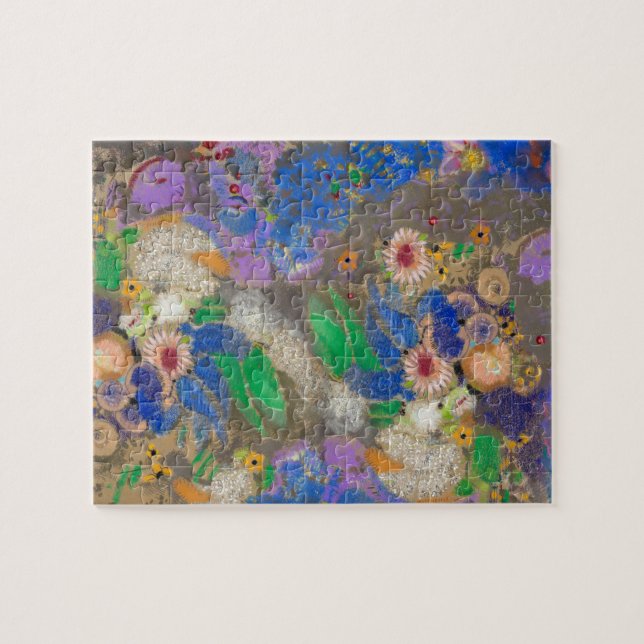 Puzzle Arrière - plan de fleurs abstrait d'Odilon Redon. (Horizontal)