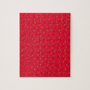 Puzzle Arrière - plan de fraise drôle rouge