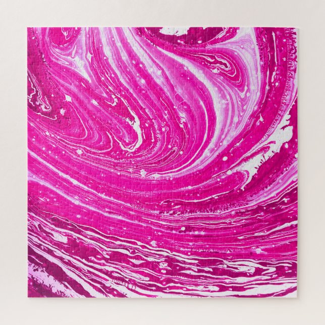 Puzzle Arrière - plan de peinture rose mixte. (Vertical)