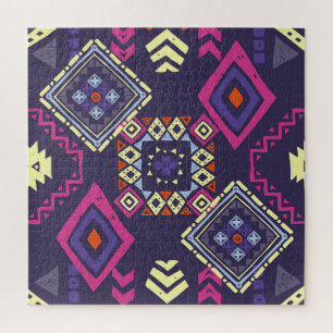Puzzle Arrière - plan géométrique tribal, primitif.