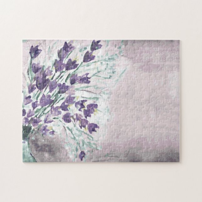 Puzzle Arrière - plan grunge d'aquarelle avec des cloches (Horizontal)