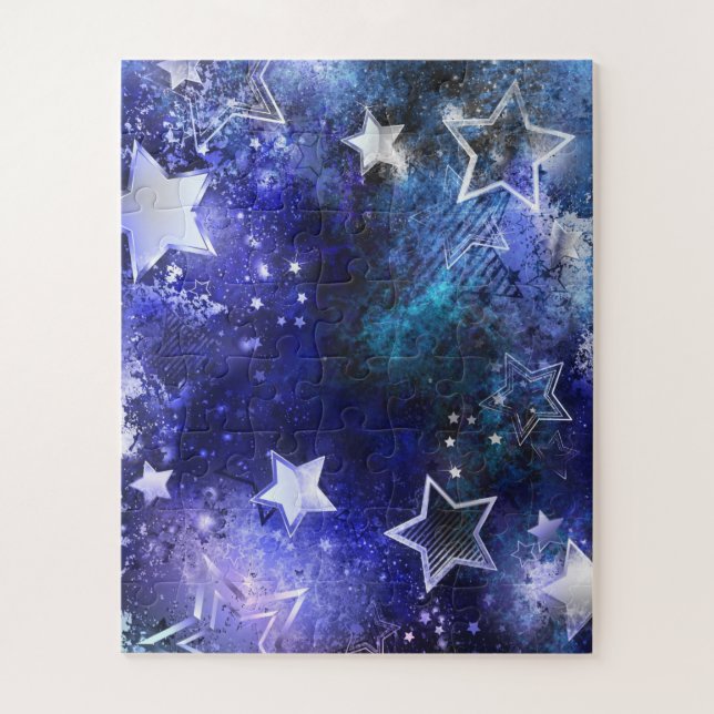 Puzzle Arrière - plan spatial avec étoiles (Vertical)