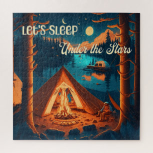 Puzzle Art à thème de camping   Dormir sous les étoiles