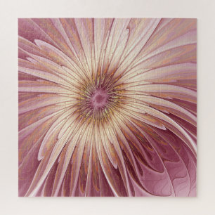 Puzzle Art Abstrait Fractal Fleur & Tons de Bourgogne