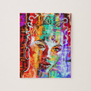Puzzle Art Abstrait Pretty Lady -
