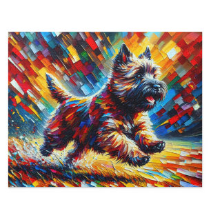 Puzzle Art acrylique Cairn Terrier : Cairn bringé