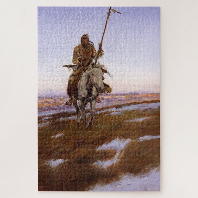 Puzzle Art amérindien Cree Charles M Russell (Vertical)