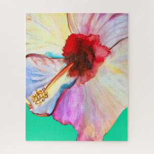 Puzzle art aquarelle d'hibiscus d'été