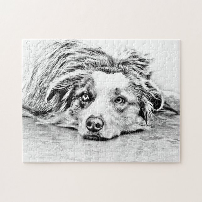 Puzzle Art australien de chien de berger (Horizontal)