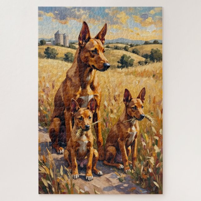 Puzzle Art australien Kelpie Golden Field (Vertical)