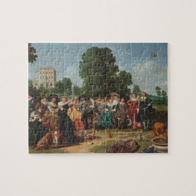 Puzzle art baroque en dehors de partie Dirck Hals (Horizontal)