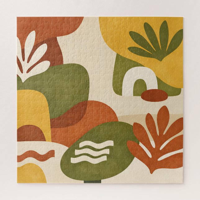 Puzzle Art botanique abstrait boho (Vertical)