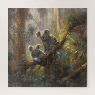 Puzzle Art botanique fin de forêt de eucalyptus de koala