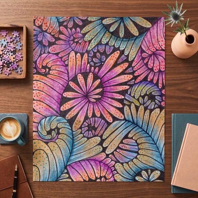 Puzzle Art botanique thérapie zen bohème complexe (Créateur téléchargé)