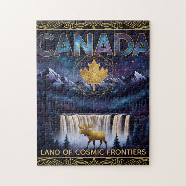Puzzle Art céleste de la nature du Canada cosmique (Vertical)