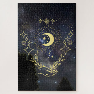 Puzzle Art céleste Lune et étoiles