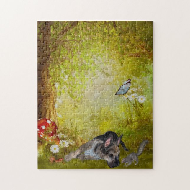 Puzzle Art Chien d'Imaginaire Chien Allemand Berger (Vertical)