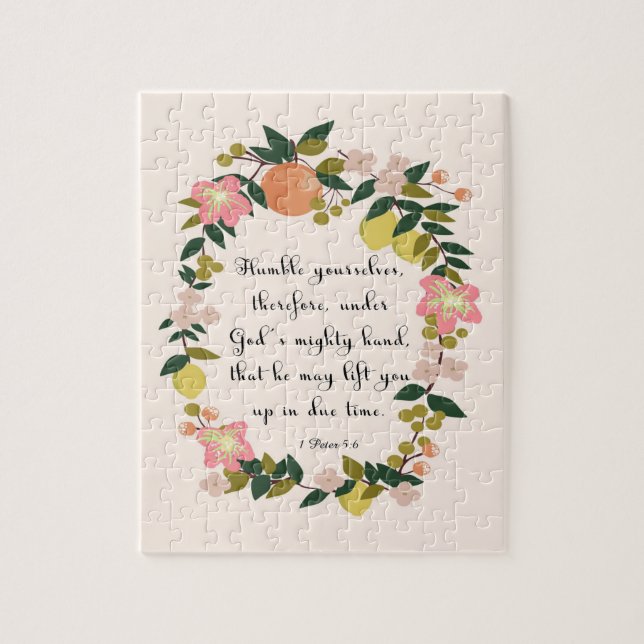 Puzzle Art chrétien de citation - 1 5:6 de Peter (Vertical)