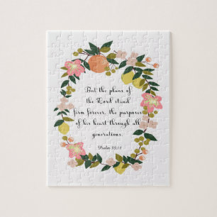 Puzzle Art chrétien de citation - 33:11 de psaume